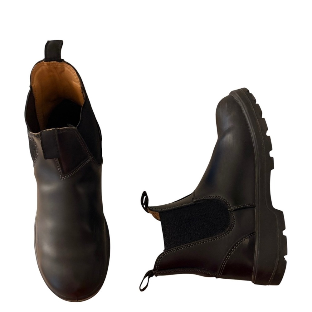 Aquatherm Santana Canada Black Chelsea Ankle Boots Size 9 Insulated Lug Sole - Picture 5 of 8